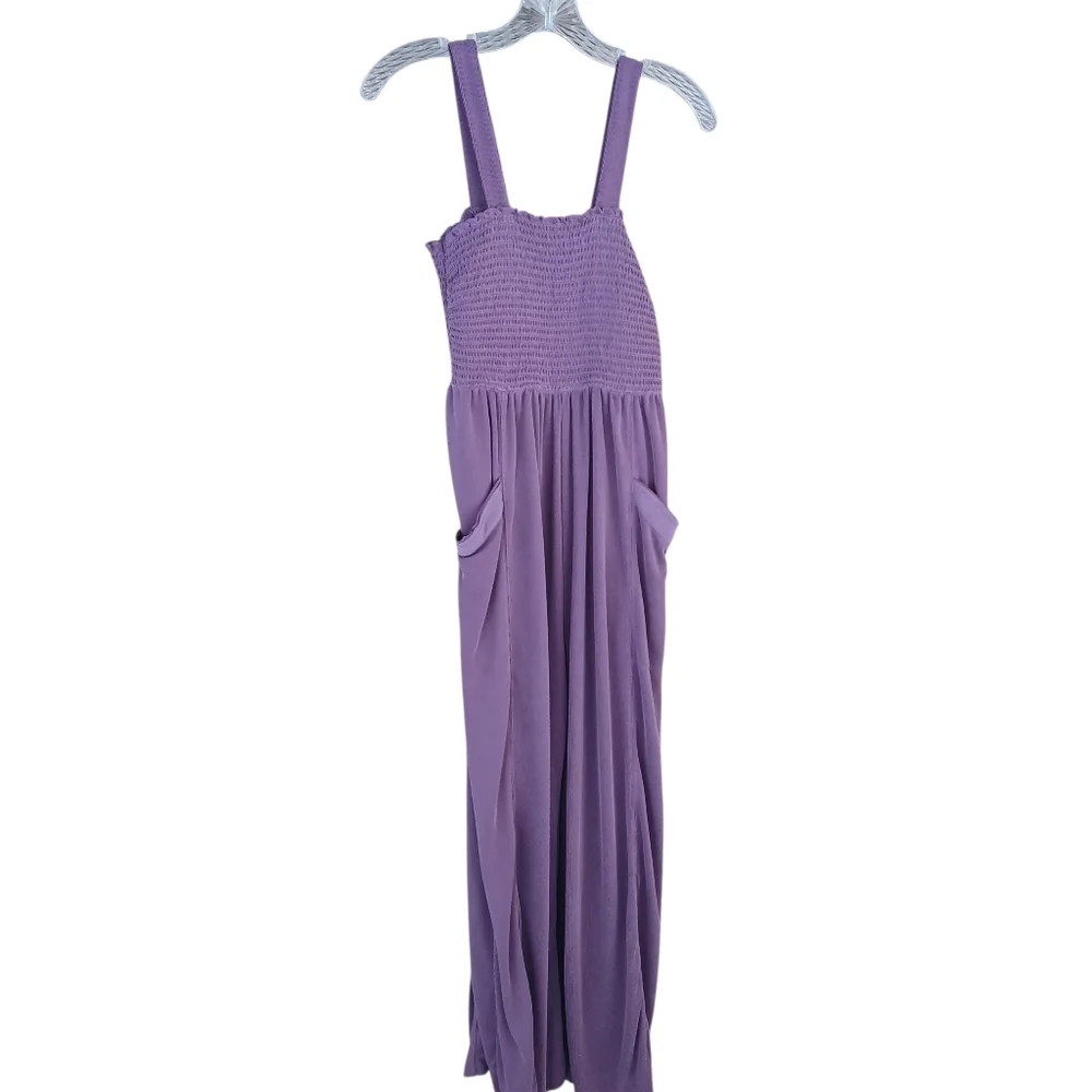Saturday Sunday Anthropology Purple Wide Legged Jumpsuit Small - Picture 1 of 9